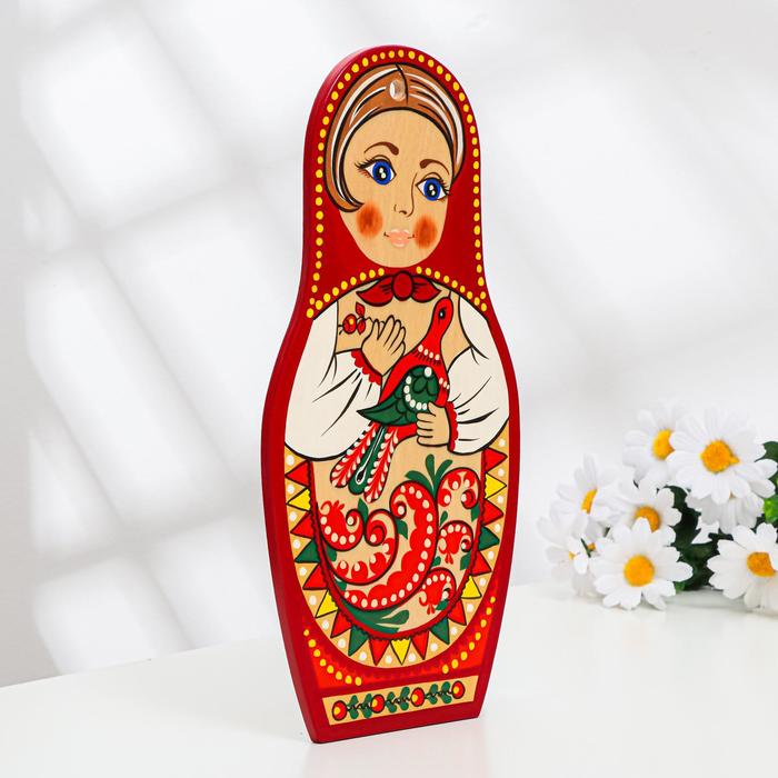 Доска разделочная «Матрёшка», 14,5×0,8×30 см, пучужская роспись
