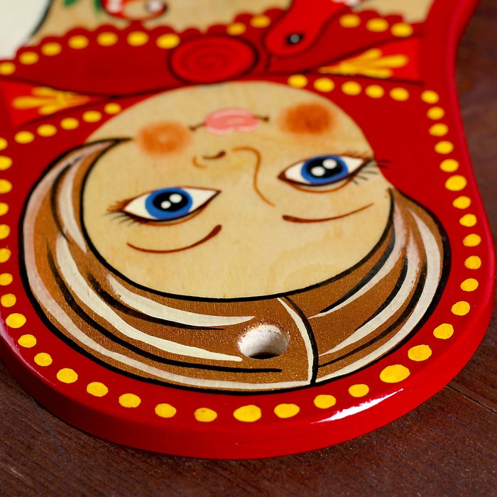 Доска разделочная «Матрёшка», 14,5×0,8×30 см, пучужская роспись