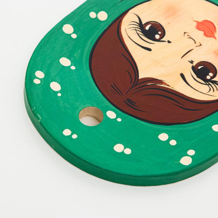 Доска разделочная «Матрёшка», 14,5×0,8×30 см, ракульская роспись