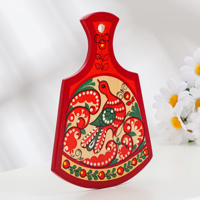 Досочка разделочная «Фигурная», 12×0,8×17 см, пучужская роспись