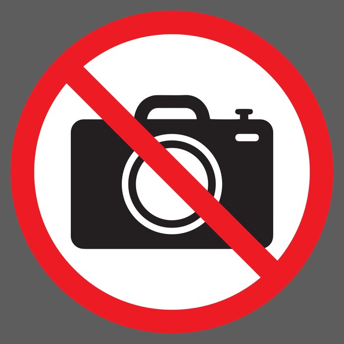 Наклейка "Не фотографировать" 180х180мм