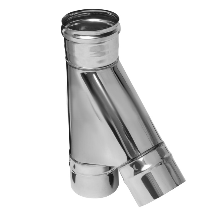 Тройник Феррум угол 135°, нержавеющий 430/0,8 мм, d 120 мм, по воде