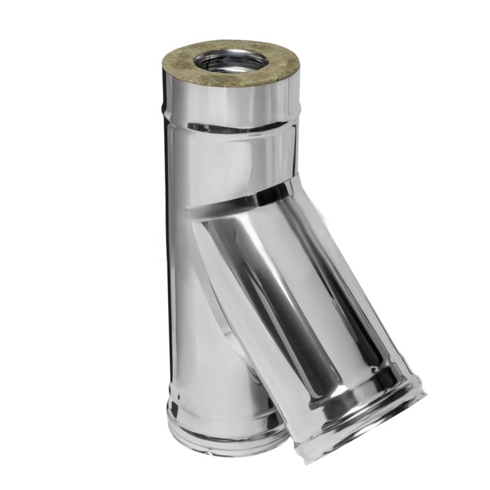 Тройник Феррум утепленный угол 135° нержавеющий 430/0,8 мм, зеркальный, d 115/200, по воде