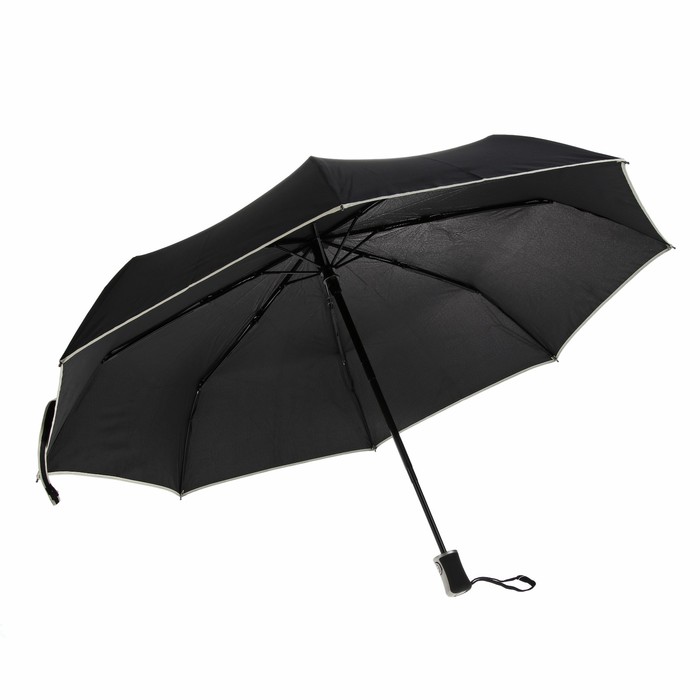 Зонт автоматический "Однотонный", R=50см, цвет чёрный