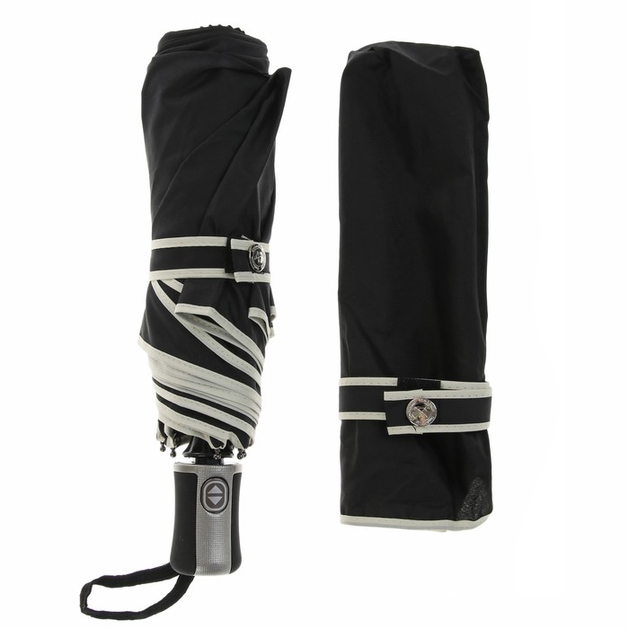 Зонт автоматический "Однотонный", R=50см, цвет чёрный