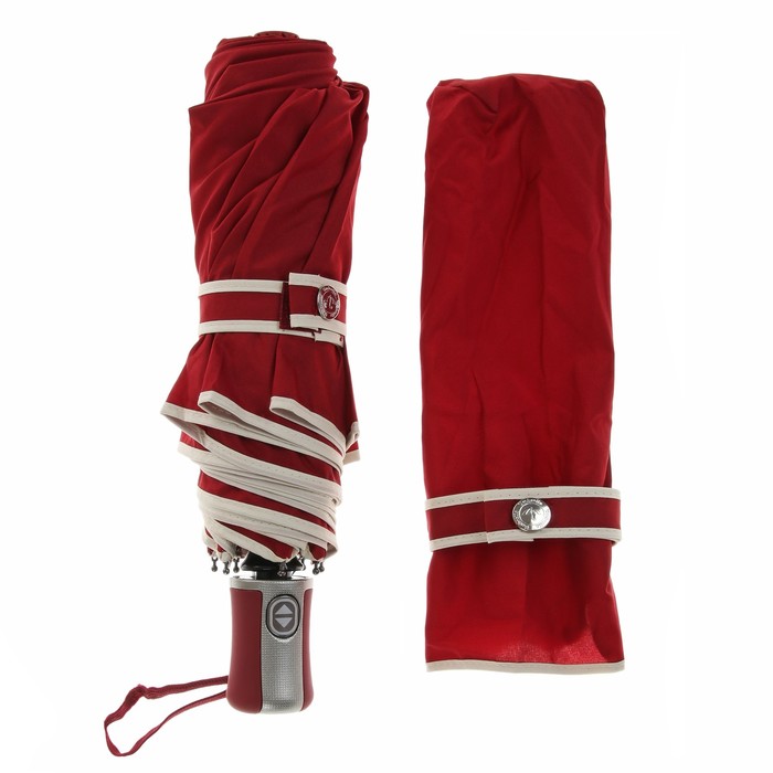 Зонт автоматический, R=50см, цвет бордовый