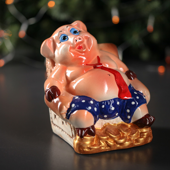 Копилка "Свин на диване", микс