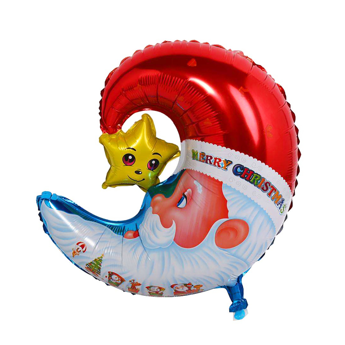 Шар фольгированный 24" "Санта в полумесяце"