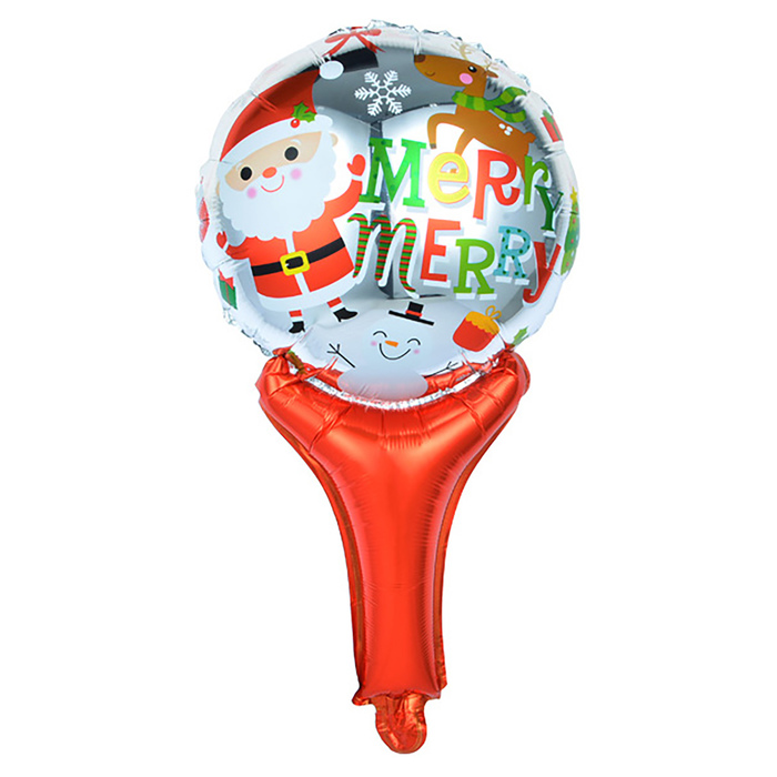 Шар фольгированный 20" "Санта" на ручке