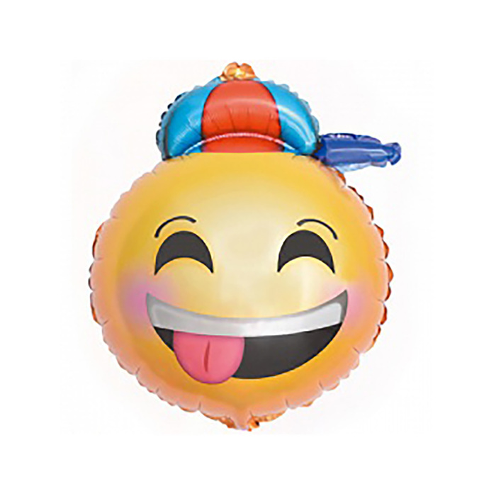 Шар фольгированный 22" "Смайлик - мальчик в кепке"