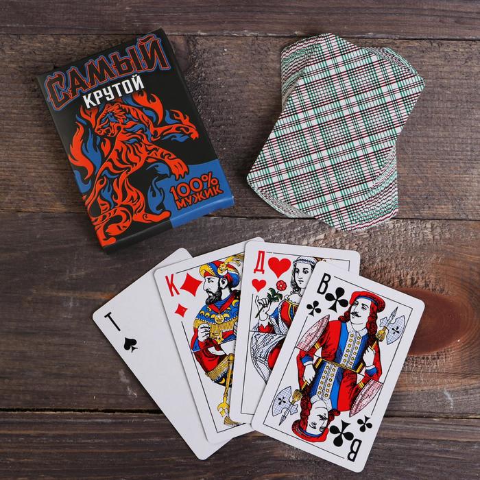 Набор "100% мужик", карты, нож-мультитул