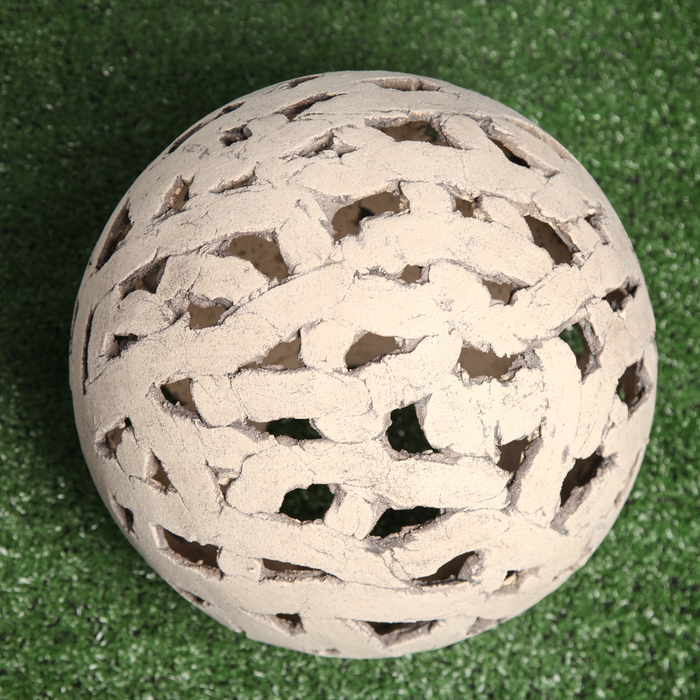 Садовый светильник "Шар трещина", шамот