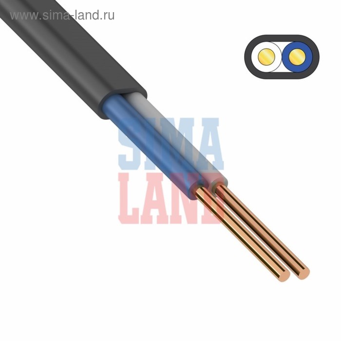 

Кабель "Кабэкс", ВВГ-Пнг(A)-LS, 2х1.5 мм2, 100 м, плоский, ГОСТ