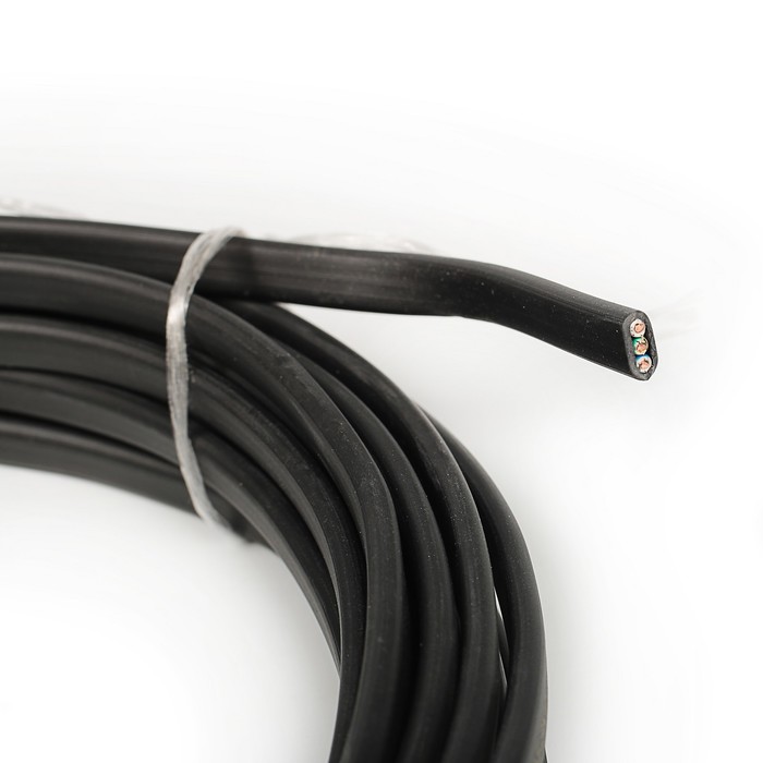 Кабель "Кабэкс", ВВГ-Пнг(A)-LS, 3х1.5 мм2, 10 м, плоский, ГОСТ