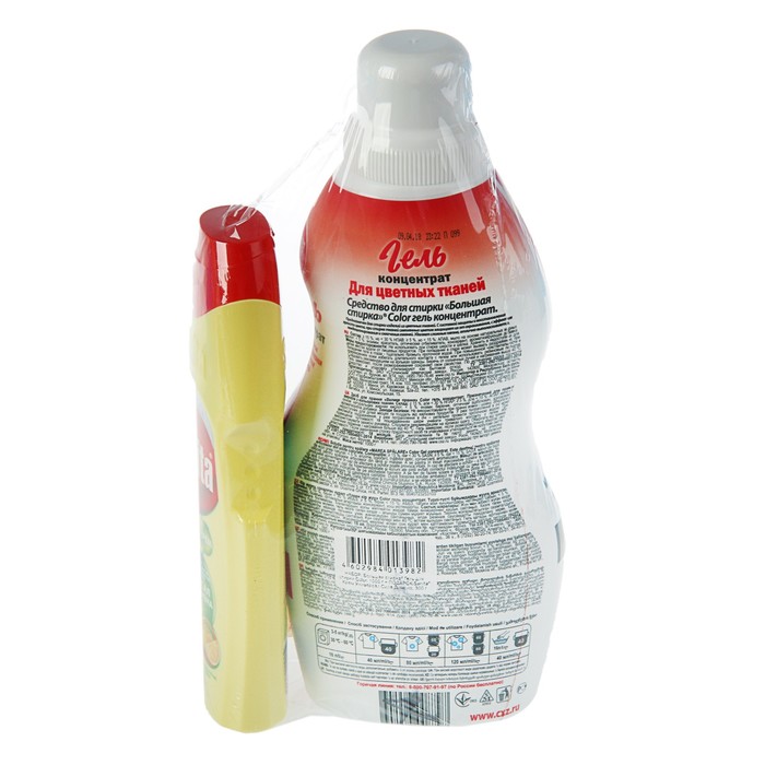 Стиральный порошок «Большая стирка» Color,1000г+Средство чистящее Sanita «Сила лимона», 300г 37432