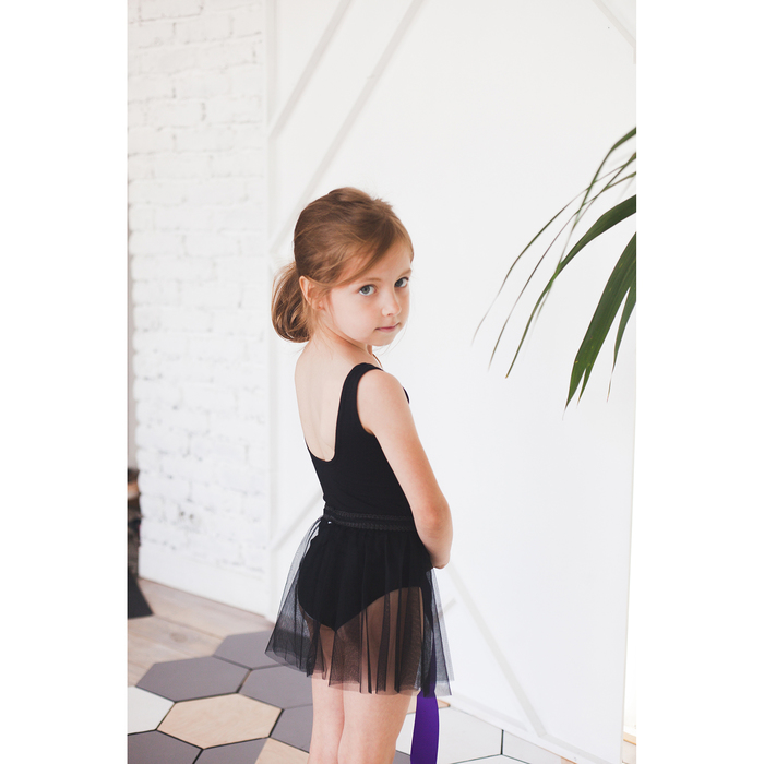 Юбочка гимнастическая сетка размер 32-34 (S), цвет чёрный