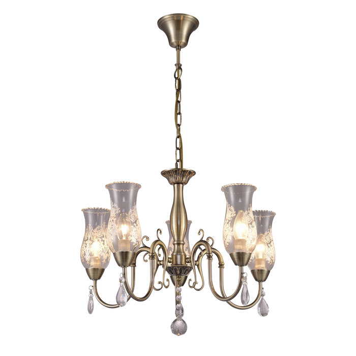 Люстра "Ариадна" 5x60Вт E27 бронза