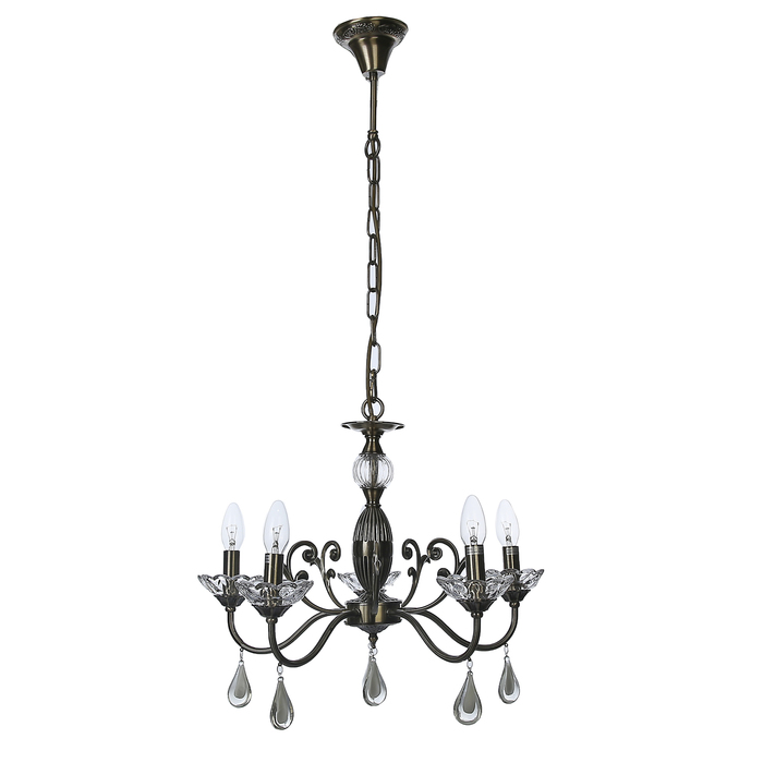 Люстра "Восторг" 5x60Вт E14 бронза