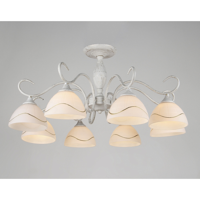 Люстра "Флавия" 8x60Вт E27 белый 73x73x36.9 см.