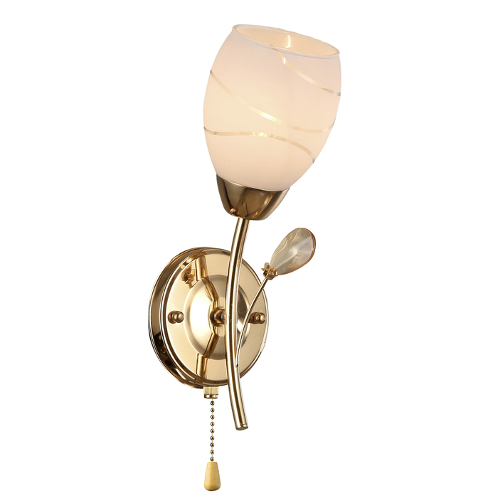 Бра "Агата" 1x60Вт E27 золото 14x14x29 см.