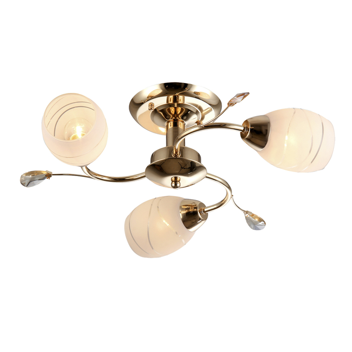 Люстра "Адель" 3x60Вт E27 золото 51x51x16 см.