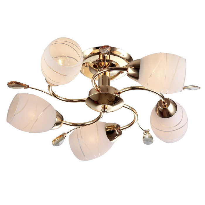 Люстра "Адель" 5x60Вт E14 золото 51x51x16 см.