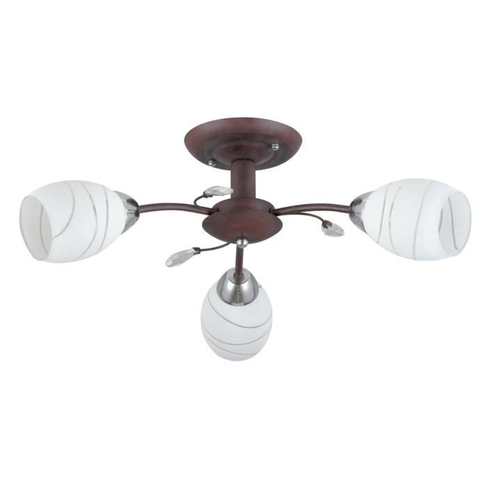 Люстра "Астра" 3x60Вт E14 красный