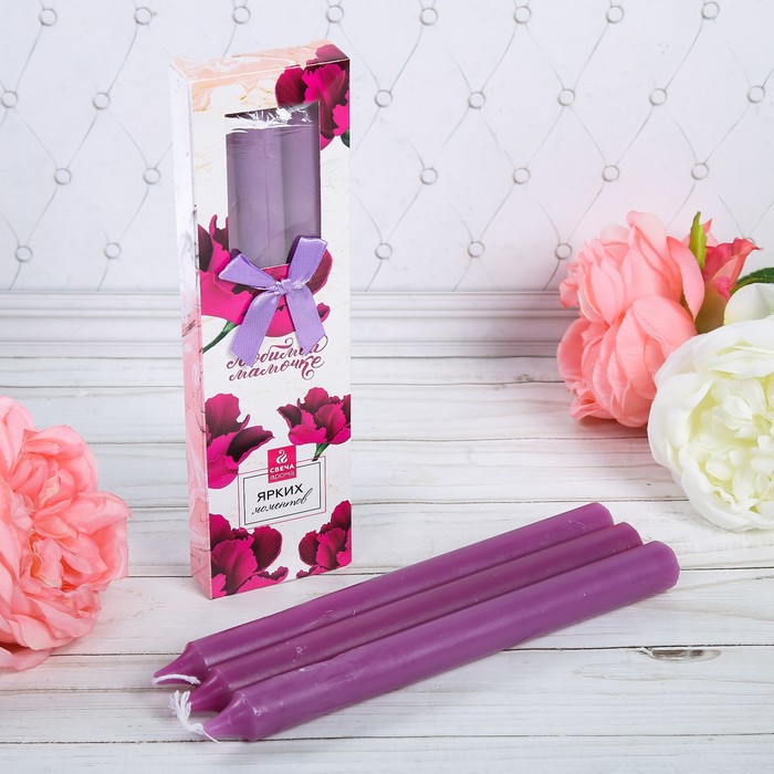 Набор высоких свечей "Любимой мамочке"