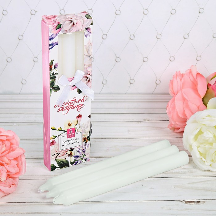 Набор высоких свечей "Любимой бабушке"