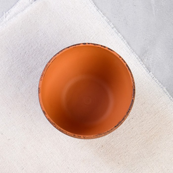 Солонка, красная глина, глазурь, 0,12 л