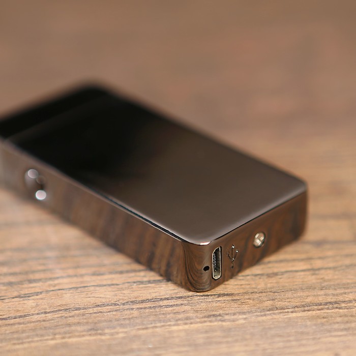 Зажигалка электронная «Классика», дуговая, USB в комп-те, чёрная, 1х3.5х7 см