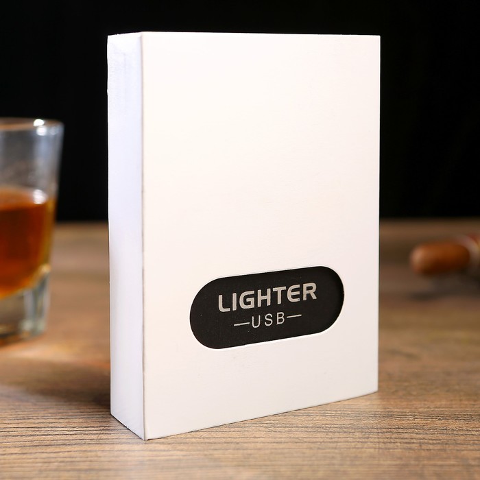 Зажигалка электронная «Классика», дуговая, USB в комп-те, чёрная, 1х3.5х7 см