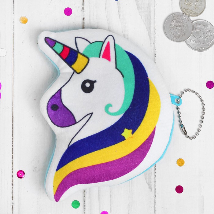 Мягкий кошелёк "Единорог" на гриве звезда