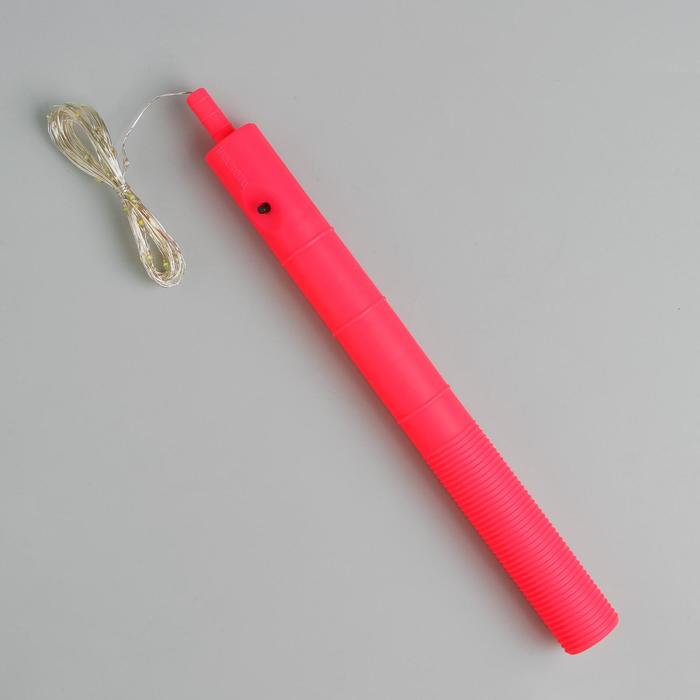 Светодиод на розовой палочке для полимерных шаров, цвет свечения МИКС