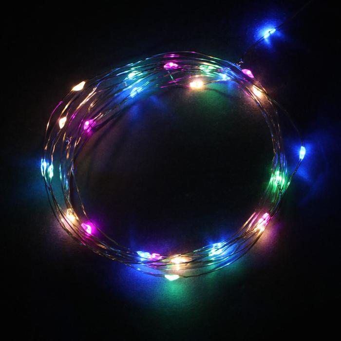 Светодиод на розовой палочке для полимерных шаров, цвет свечения МИКС