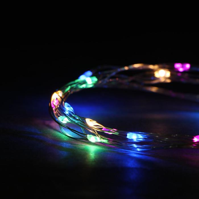 Светодиод на красной палочке для полимерных шаров, цвет свечения МИКС