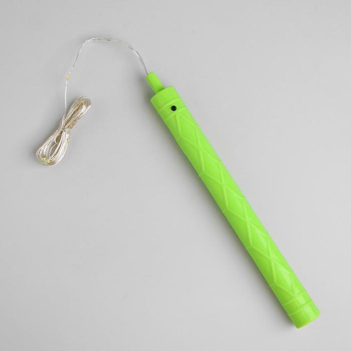 Светодиод на зелёной палочке для полимерных шаров, цвет свечения МИКС