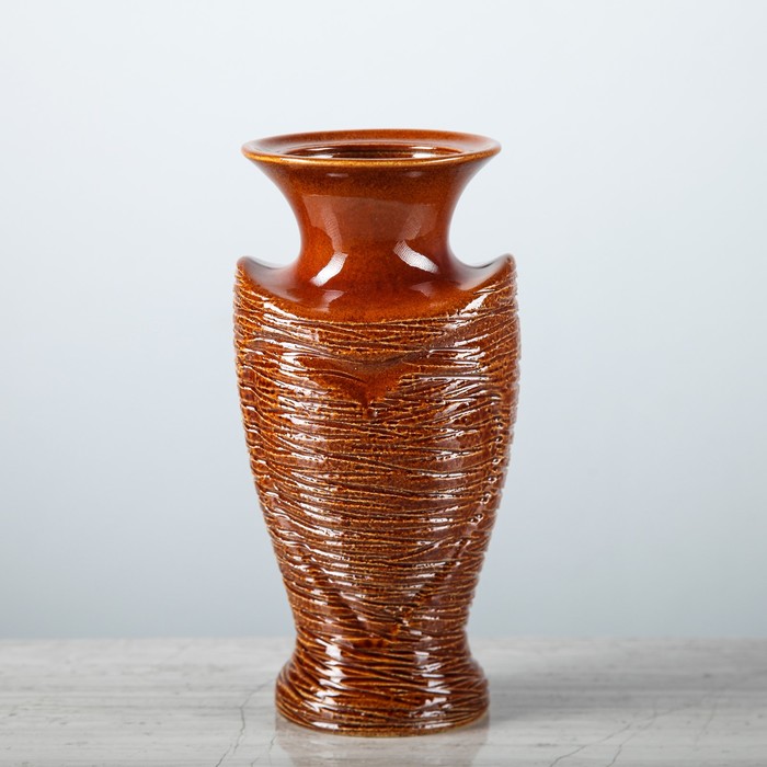 Ваза "Амур" коричневая