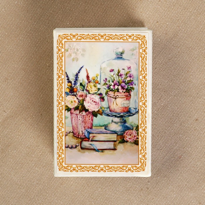 Шкатулка «Нежность», белая, 6×9 см, лаковая миниатюра