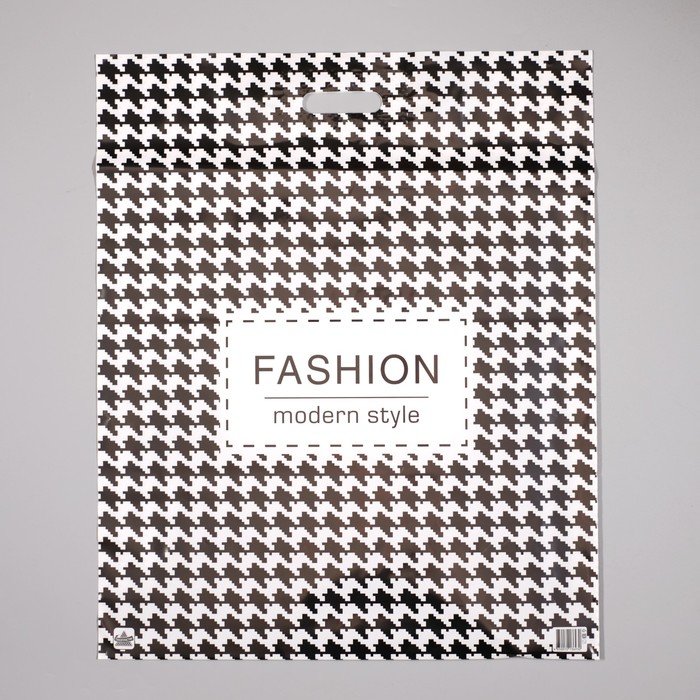 Пакет "Шанель", полиэтиленовый с вырубной ручкой, 50 х 60 см, 100 мкм