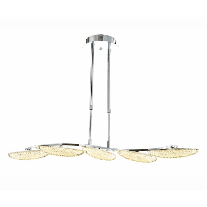 Люстра "Тионит" 5x7Вт LED хром 88x25x60см