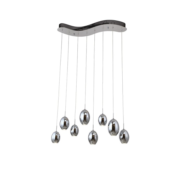 Светильник "Метеорит" 8x3Вт LED хром 70x30x120см