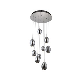 

Светильник "Метеорит" 9x3Вт LED хром 45x45x120см