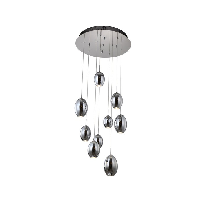 Светильник "Метеорит" 9x3Вт LED хром 45x45x120см