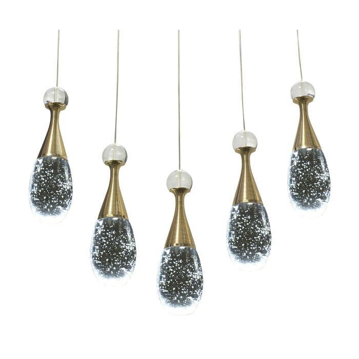 Светильник "Флакон" 5x6Вт LED золото 52x8x120см