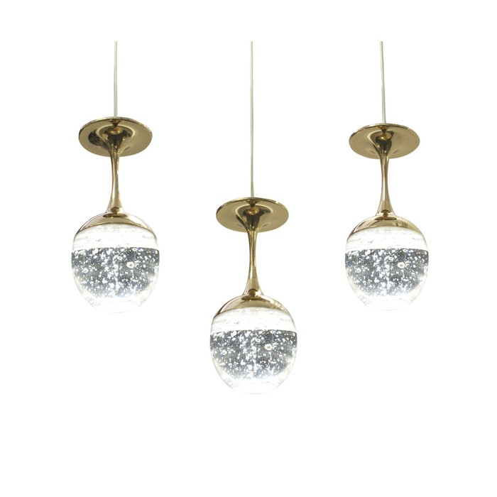 Светильник "Бокал" 3x6Вт LED золото 50x8x120см