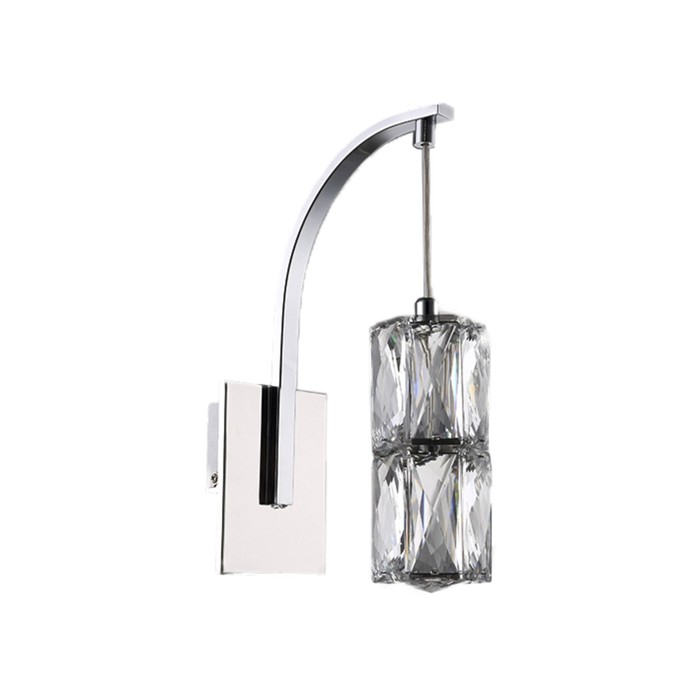 Бра "Аква-кристалл" 2x5Вт LED хром 10x9x26см