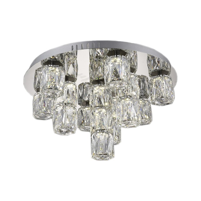 Люстра "Аква-кристалл" 15x5Вт LED хром 48x48x26см