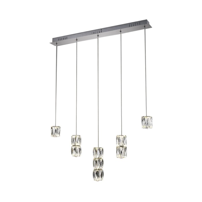 Светильник "Аква-кристалл" 9x5Вт LED хром 80x7x150см