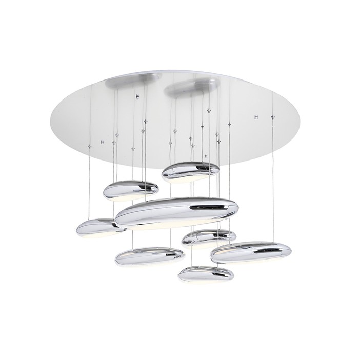 Светильник "Эго" 8x6,5Вт LED хром 85x85x50см